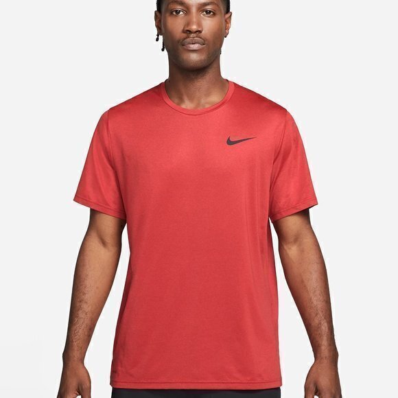Nike Pro Dri-FIT Men's Short-Sleeve Top Coral‎ Red Size M Athletic Lightweight - Picture 1 of 7
